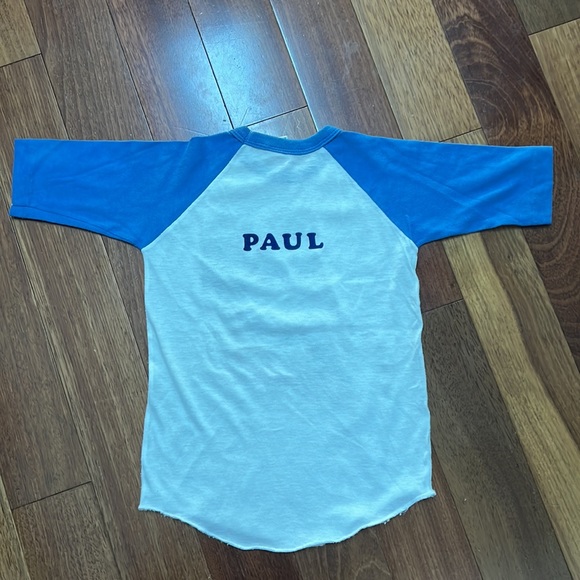 RARE vintage 70s Michael Jackson baseball raglan tee THRILLER size 6T - Picture 4 of 5